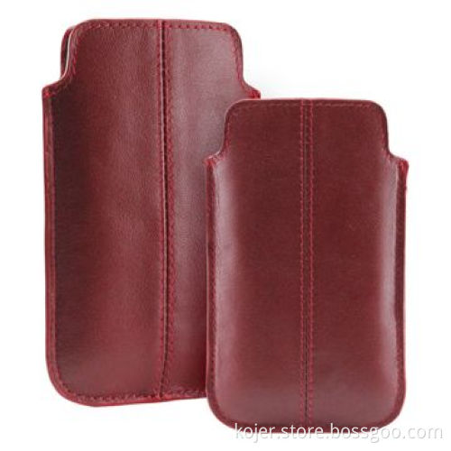 Mobile Phone Pouches, Made of Cowhide Leather, Suitable for iPhone 4, Fine Workmanship in Paint Edge